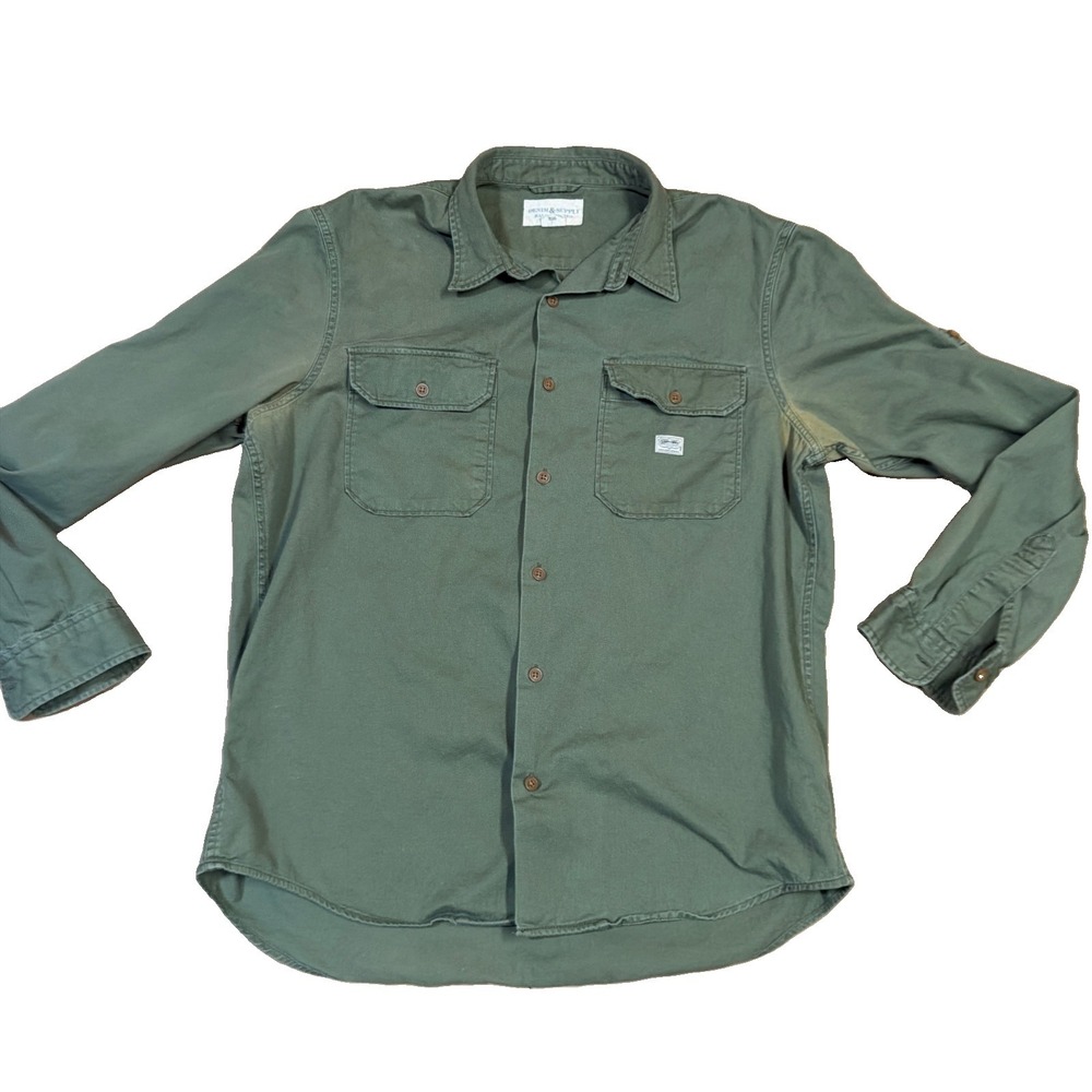 Ralph Lauren Denim & Supply XL Sage Green Military Field Shirt Utility Workwear